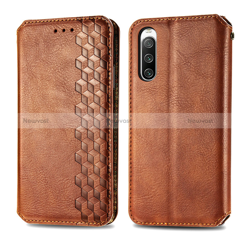 Leather Case Stands Flip Cover Holder S01D for Sony Xperia 10 V