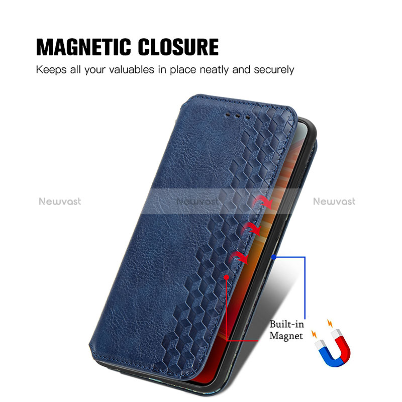 Leather Case Stands Flip Cover Holder S01D for Vivo iQOO 10 5G