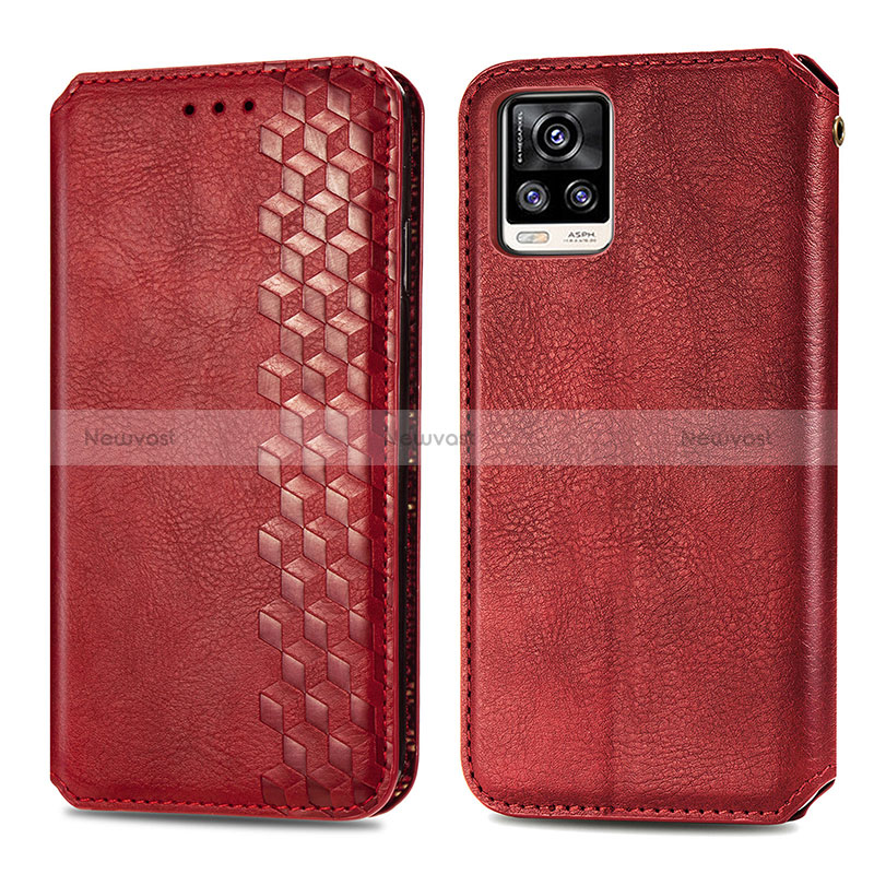 Leather Case Stands Flip Cover Holder S01D for Vivo V20 (2021)