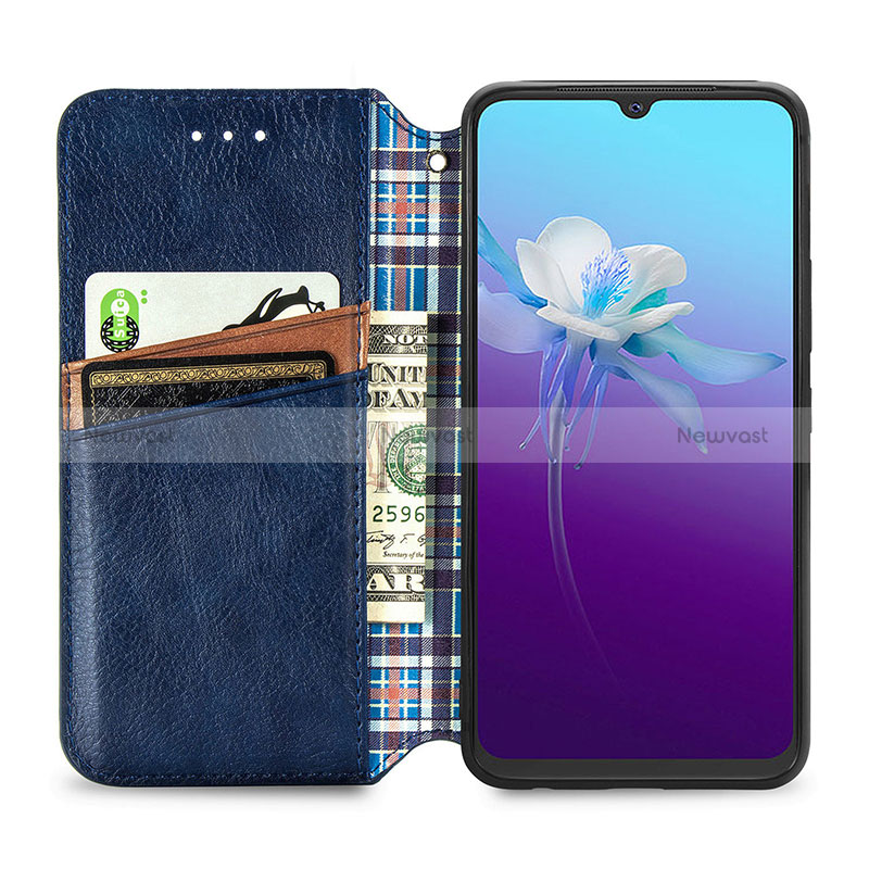 Leather Case Stands Flip Cover Holder S01D for Vivo V20 (2021)