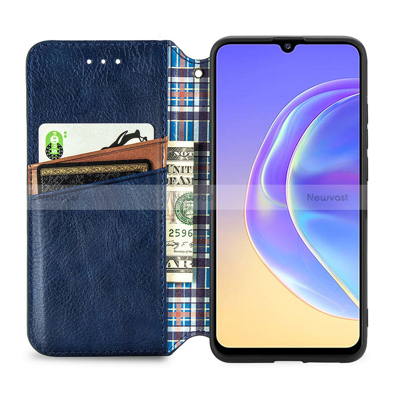 Leather Case Stands Flip Cover Holder S01D for Vivo V21e 5G