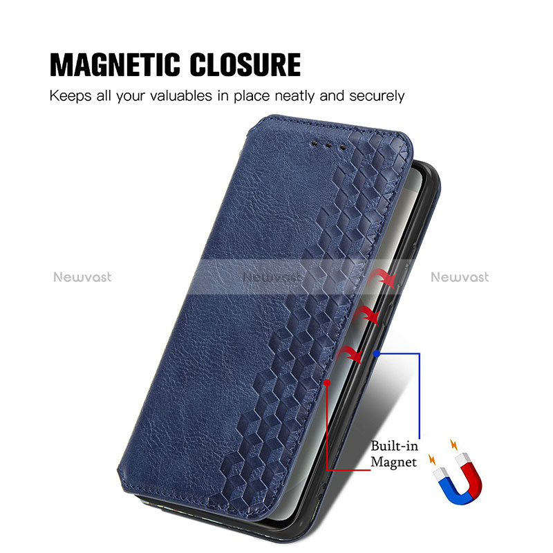 Leather Case Stands Flip Cover Holder S01D for Vivo V23 5G