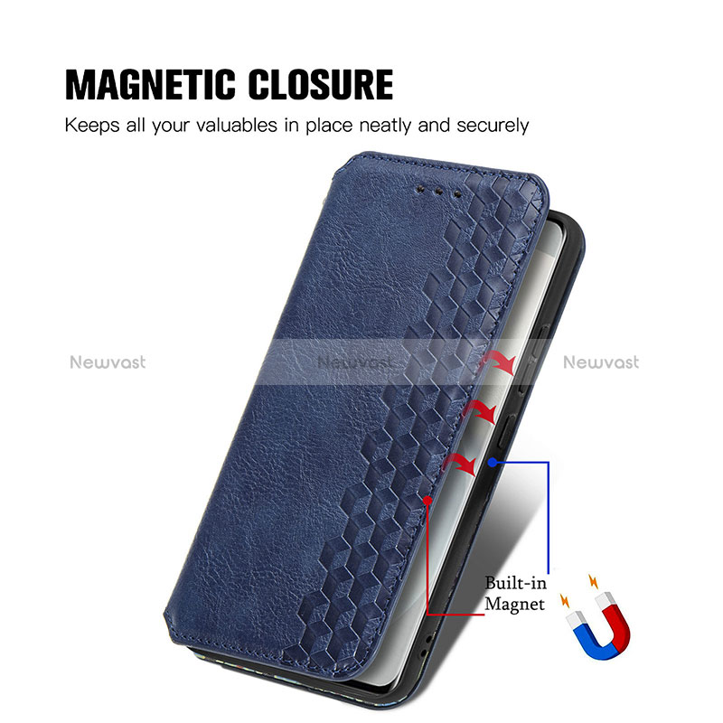 Leather Case Stands Flip Cover Holder S01D for Vivo V23 Pro 5G