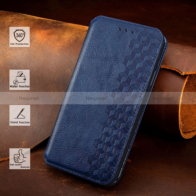 Leather Case Stands Flip Cover Holder S01D for Vivo Y12s