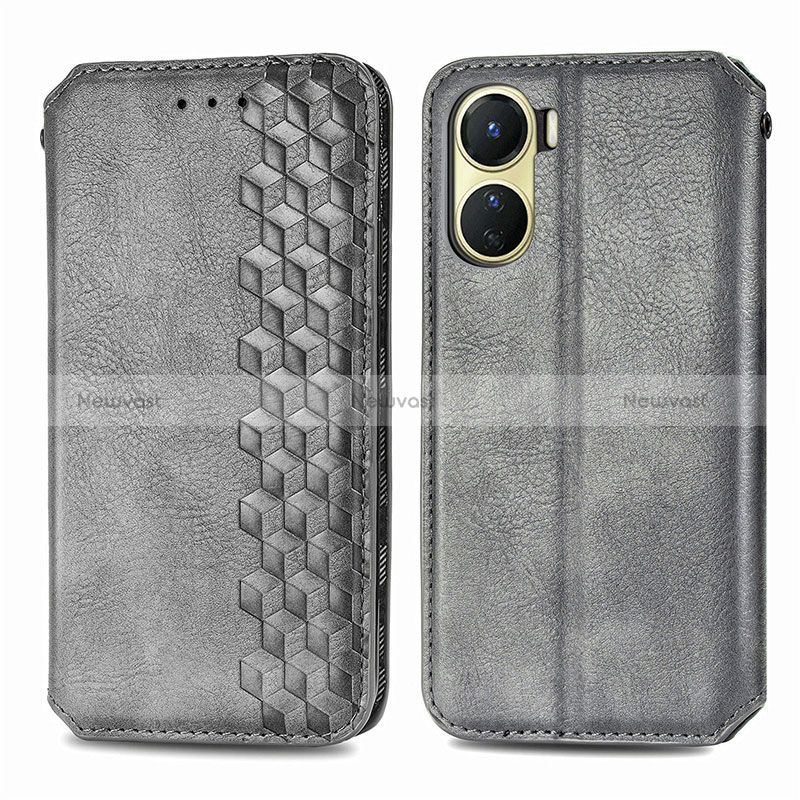 Leather Case Stands Flip Cover Holder S01D for Vivo Y16