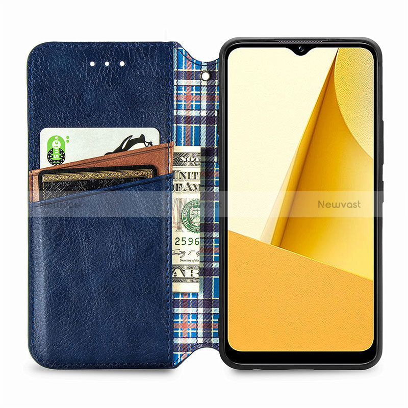 Leather Case Stands Flip Cover Holder S01D for Vivo Y16