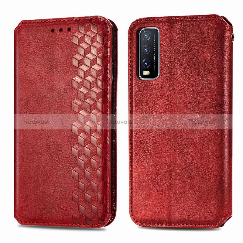 Leather Case Stands Flip Cover Holder S01D for Vivo Y20a