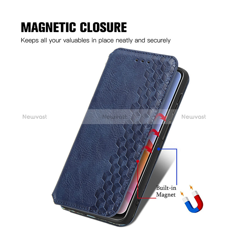 Leather Case Stands Flip Cover Holder S01D for Vivo Y21