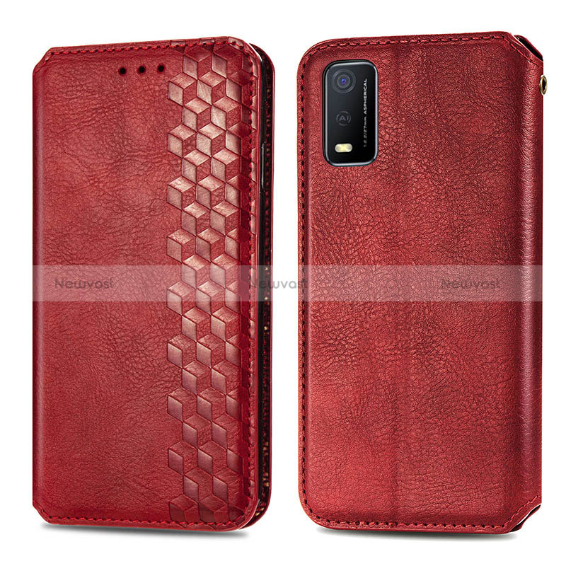 Leather Case Stands Flip Cover Holder S01D for Vivo Y3s (2021)