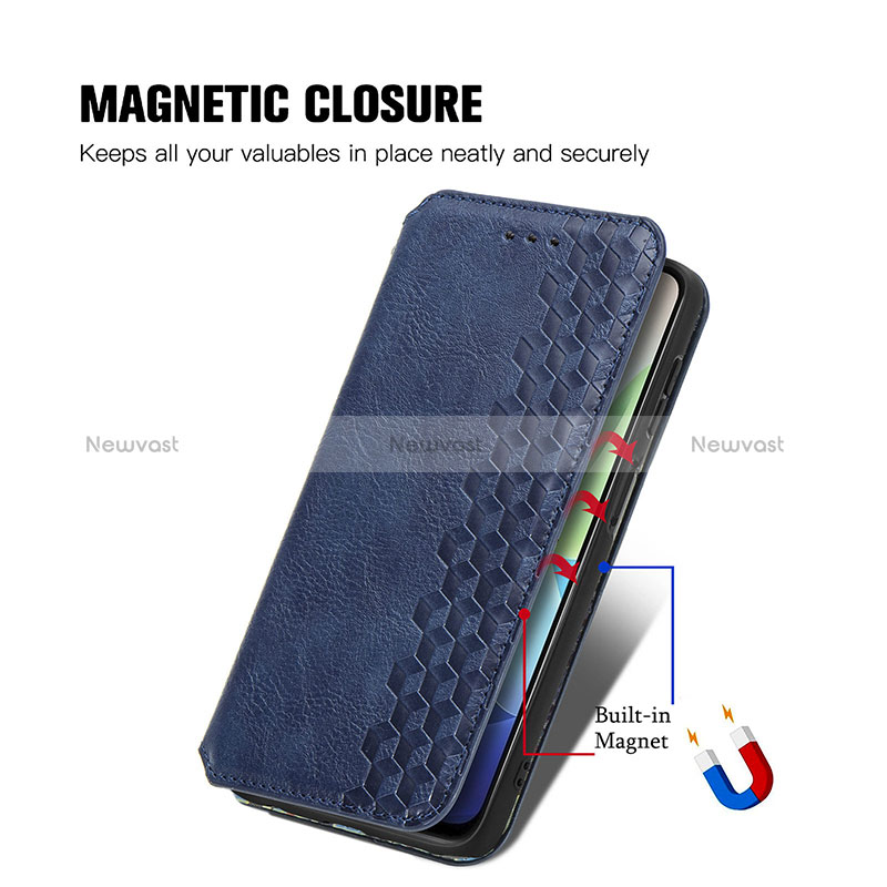 Leather Case Stands Flip Cover Holder S01D for Vivo Y76s 5G