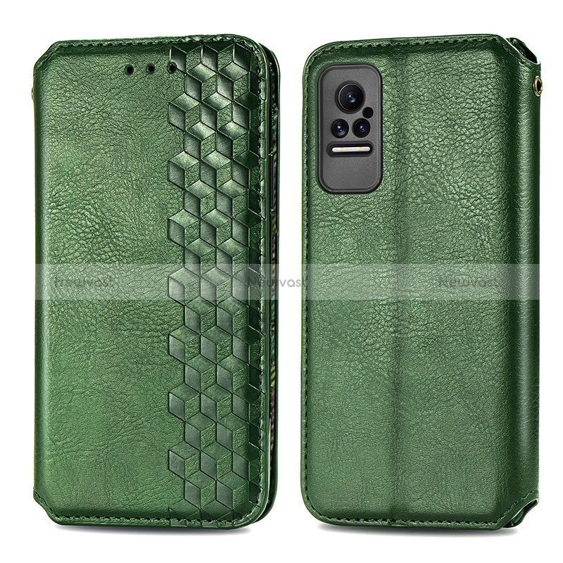 Leather Case Stands Flip Cover Holder S01D for Xiaomi Civi 1S 5G Green