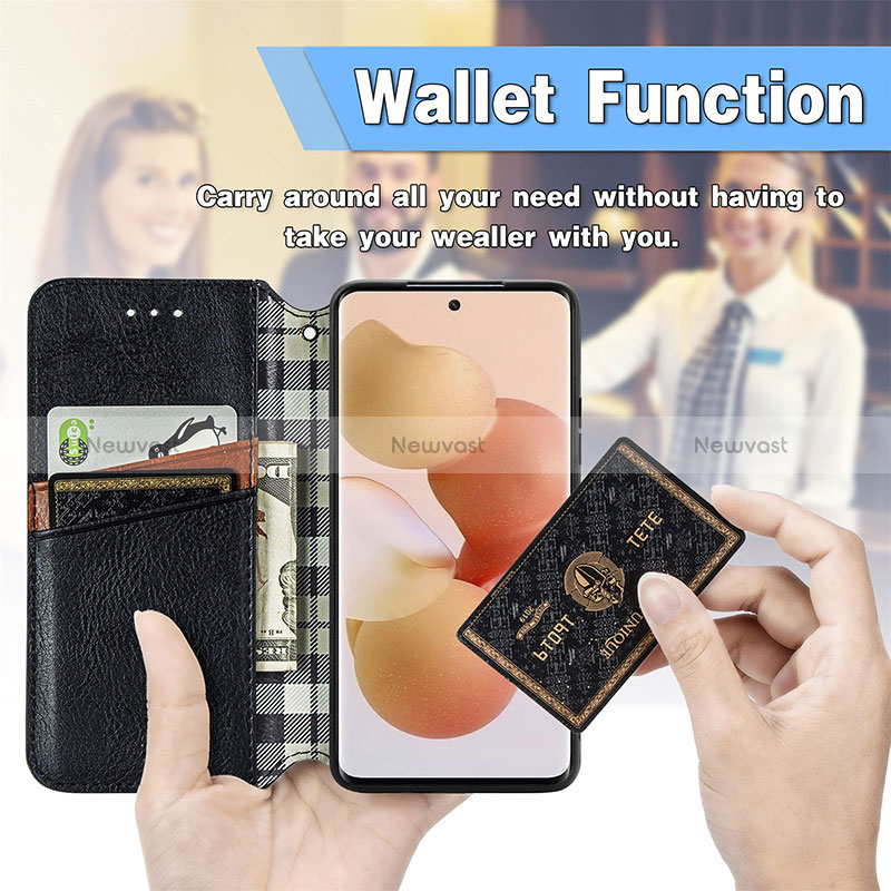 Leather Case Stands Flip Cover Holder S01D for Xiaomi Mi 12T 5G