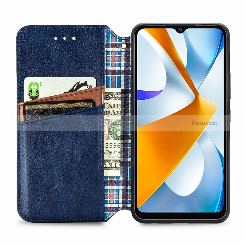 Leather Case Stands Flip Cover Holder S01D for Xiaomi Poco C40