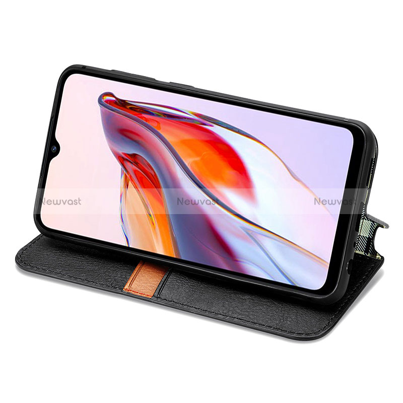 Leather Case Stands Flip Cover Holder S01D for Xiaomi Poco C55