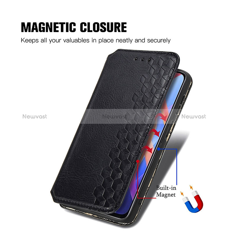 Leather Case Stands Flip Cover Holder S01D for Xiaomi Poco M4 Pro 5G