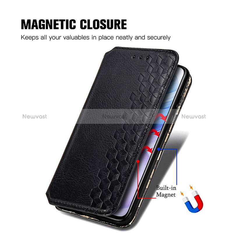Leather Case Stands Flip Cover Holder S01D for Xiaomi Redmi 10X 5G
