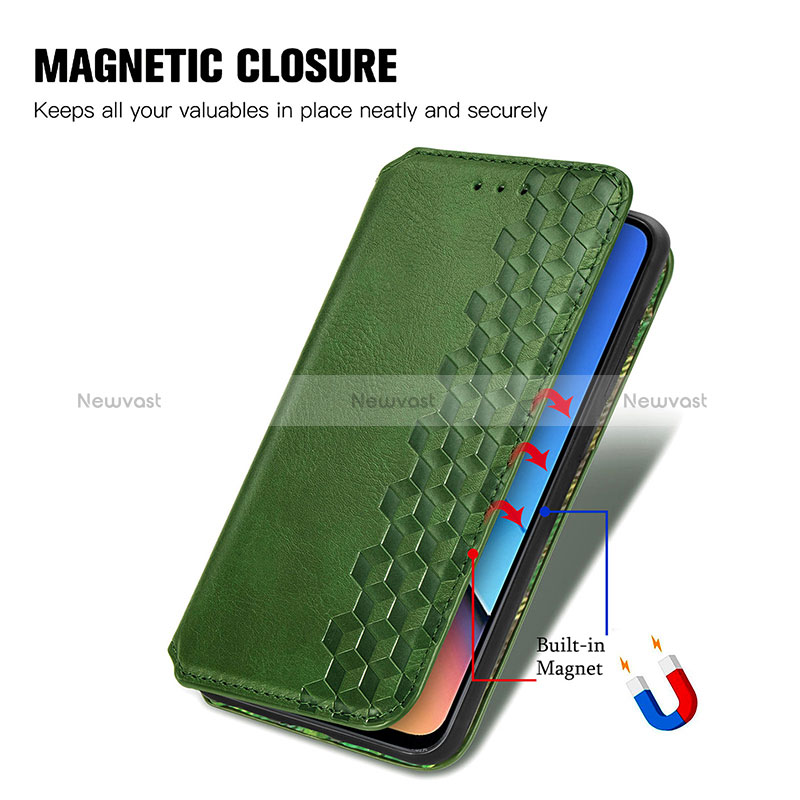 Leather Case Stands Flip Cover Holder S01D for Xiaomi Redmi 12 4G