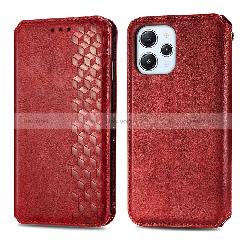 Leather Case Stands Flip Cover Holder S01D for Xiaomi Redmi 12 4G