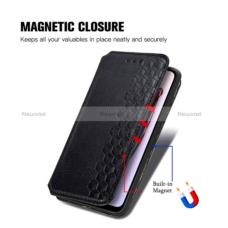 Leather Case Stands Flip Cover Holder S01D for Xiaomi Redmi 12C 4G