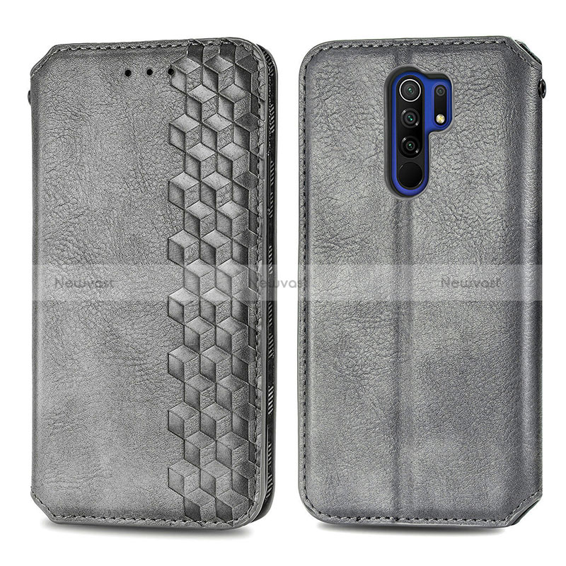 Leather Case Stands Flip Cover Holder S01D for Xiaomi Redmi 9 Prime India