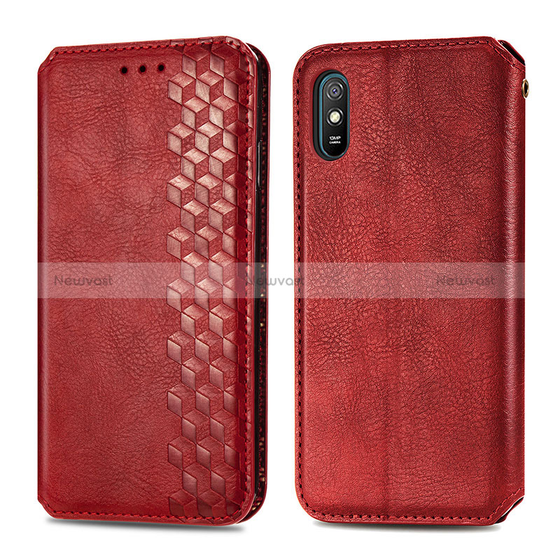 Leather Case Stands Flip Cover Holder S01D for Xiaomi Redmi 9A