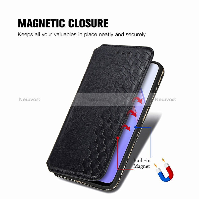 Leather Case Stands Flip Cover Holder S01D for Xiaomi Redmi 9T 4G