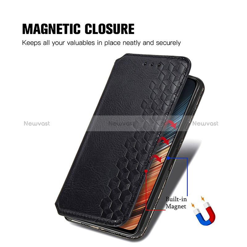 Leather Case Stands Flip Cover Holder S01D for Xiaomi Redmi K40S 5G