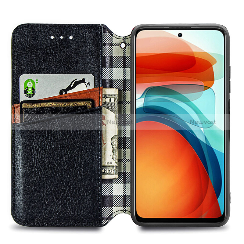 Leather Case Stands Flip Cover Holder S01D for Xiaomi Redmi Note 10 Pro 5G