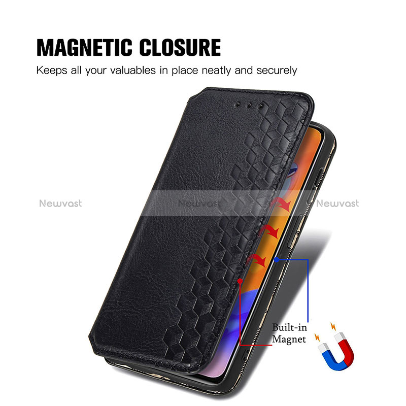 Leather Case Stands Flip Cover Holder S01D for Xiaomi Redmi Note 12 Pro 4G