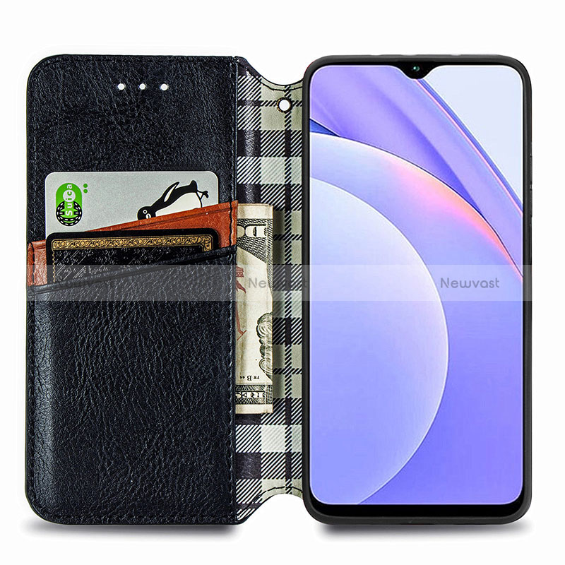 Leather Case Stands Flip Cover Holder S01D for Xiaomi Redmi Note 9 4G