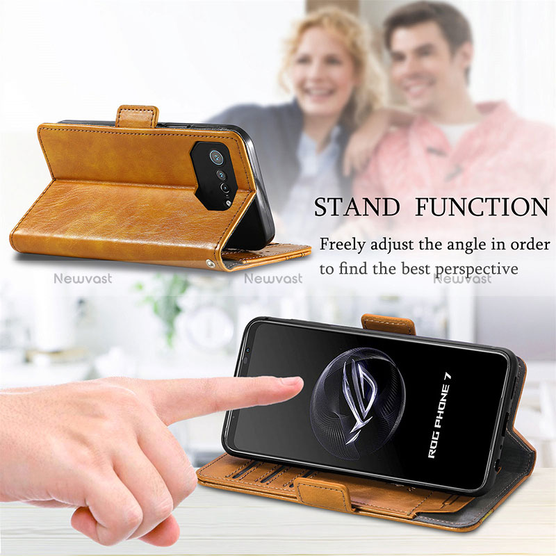 Leather Case Stands Flip Cover Holder S02D for Asus ROG Phone 7