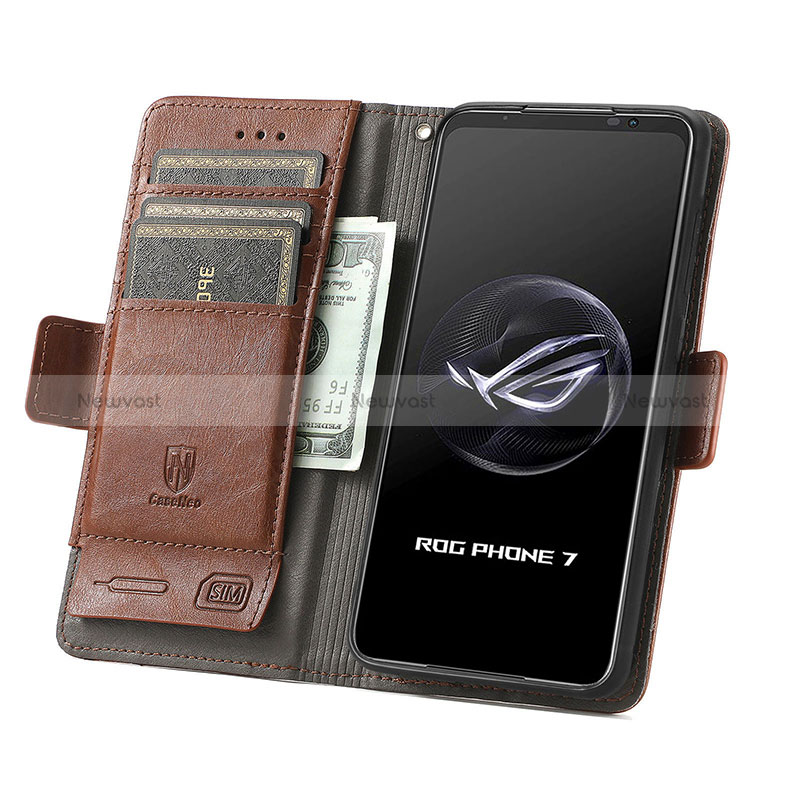 Leather Case Stands Flip Cover Holder S02D for Asus ROG Phone 7