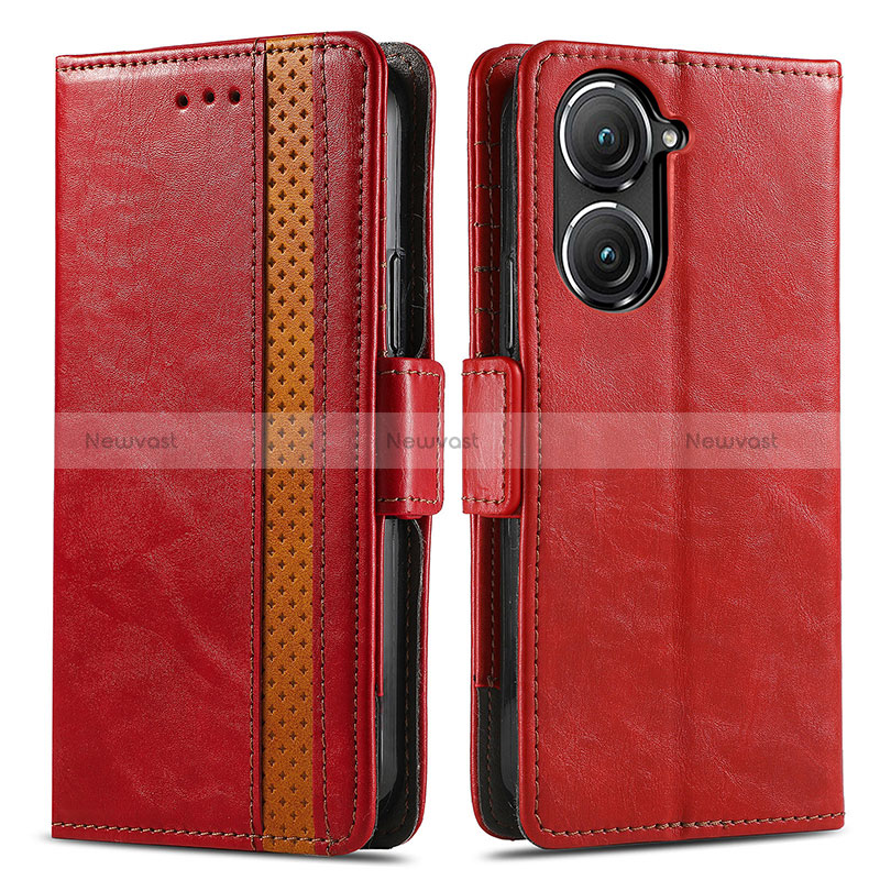 Leather Case Stands Flip Cover Holder S02D for Asus Zenfone 9