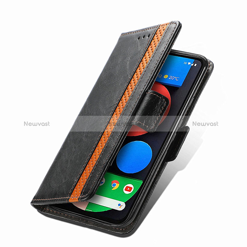 Leather Case Stands Flip Cover Holder S02D for Google Pixel 5a 5G