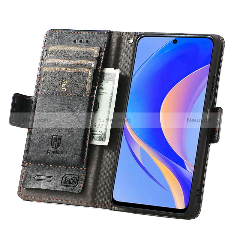 Leather Case Stands Flip Cover Holder S02D for Huawei Enjoy 50 Pro