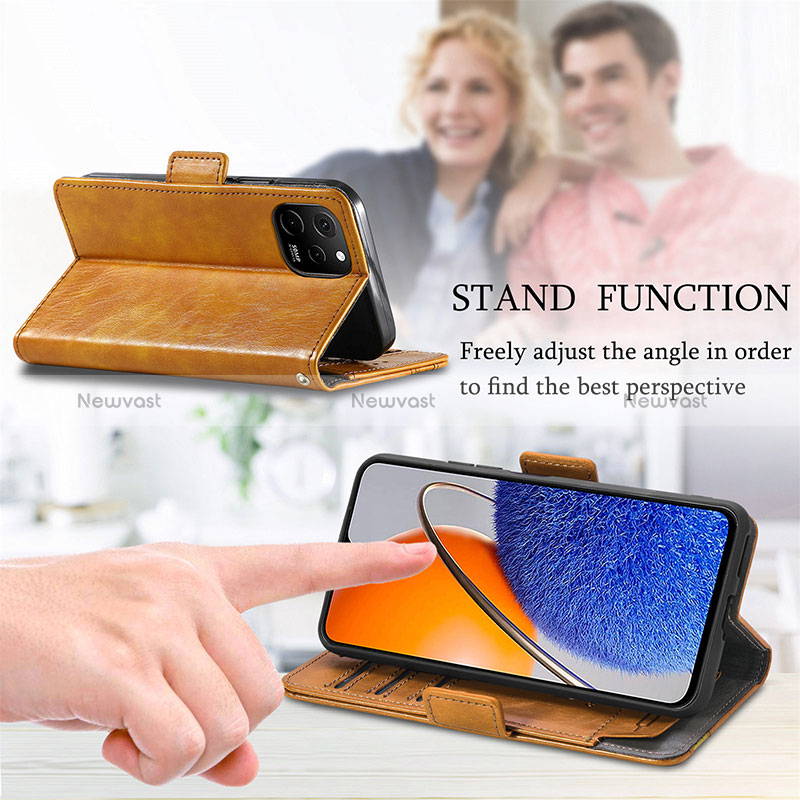 Leather Case Stands Flip Cover Holder S02D for Huawei Enjoy 50z