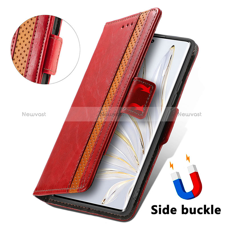 Leather Case Stands Flip Cover Holder S02D for Huawei Honor 70 5G