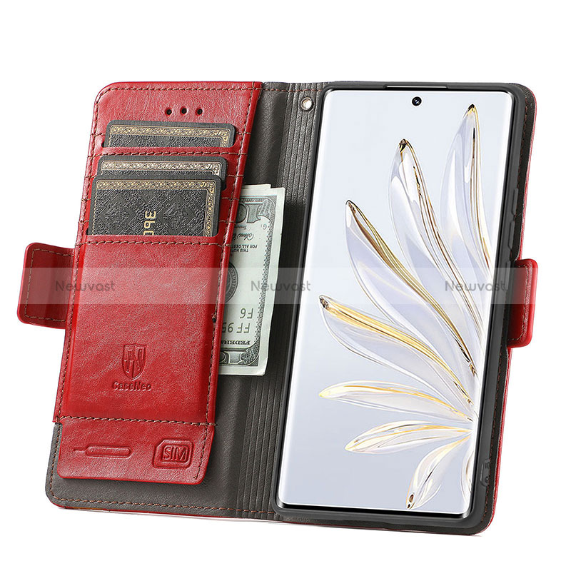 Leather Case Stands Flip Cover Holder S02D for Huawei Honor 70 5G