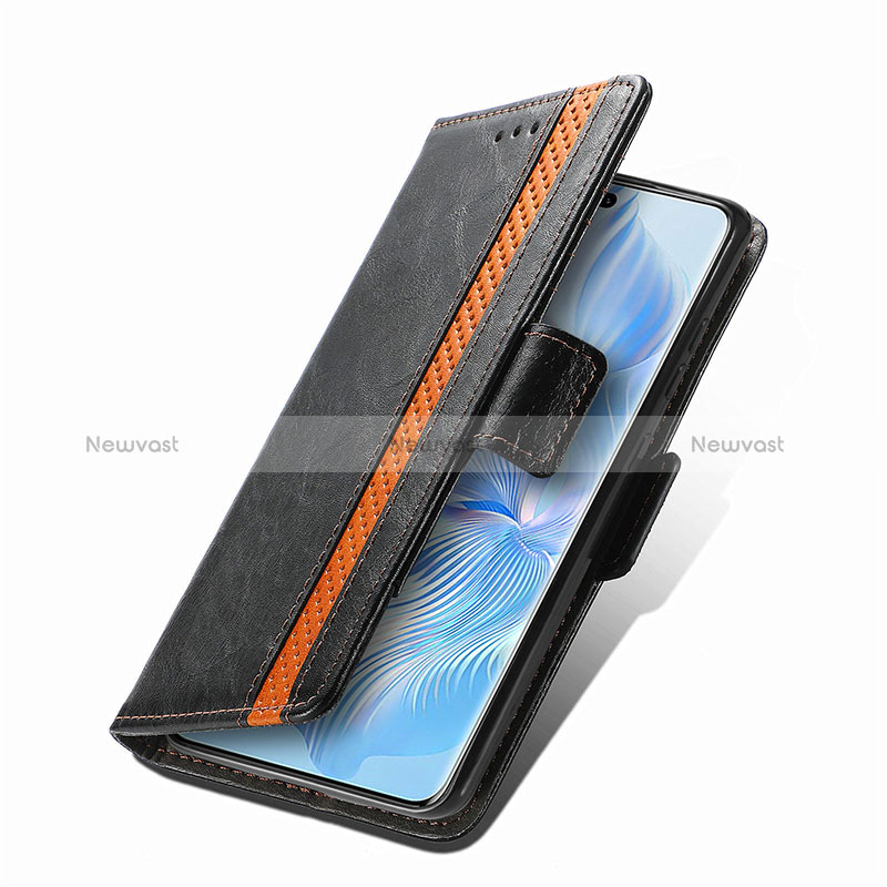 Leather Case Stands Flip Cover Holder S02D for Huawei Honor 80 Pro 5G