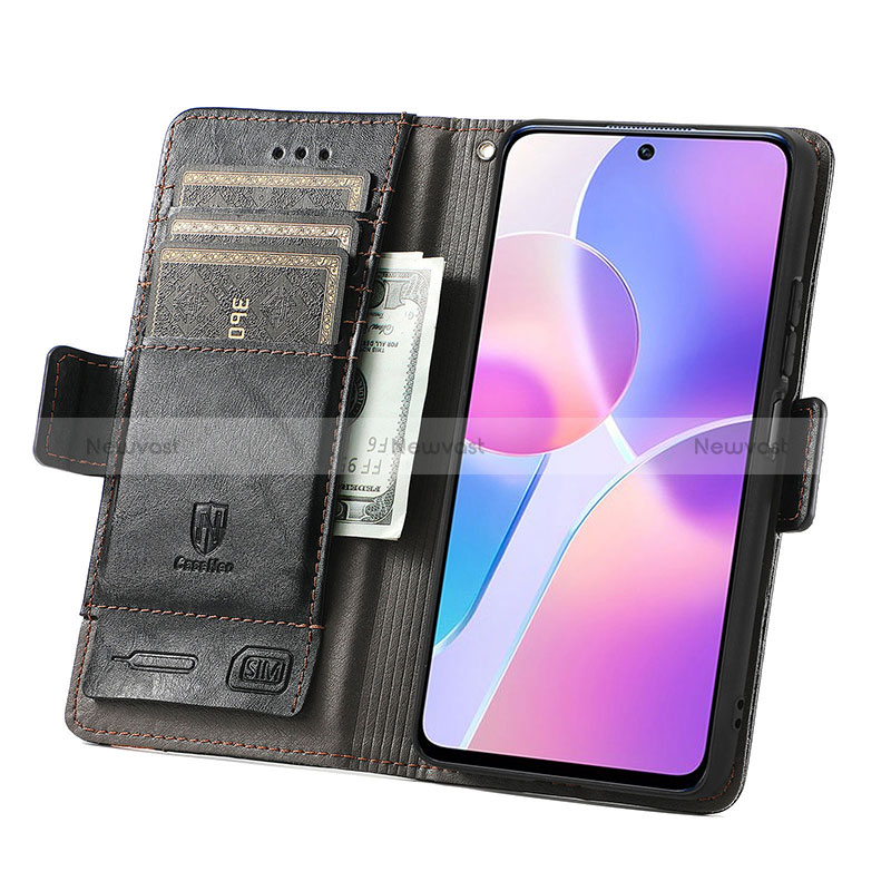 Leather Case Stands Flip Cover Holder S02D for Huawei Honor X30i