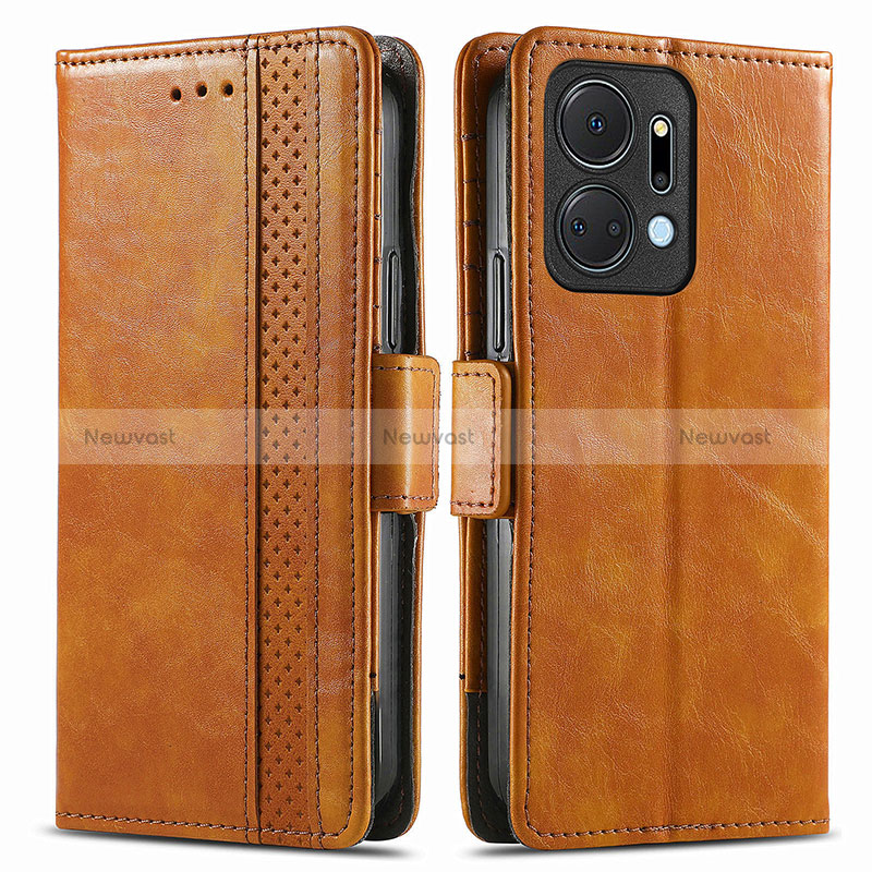 Leather Case Stands Flip Cover Holder S02D for Huawei Honor X7a