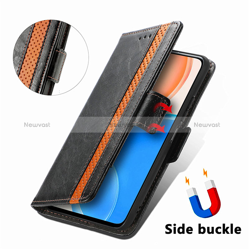 Leather Case Stands Flip Cover Holder S02D for Huawei Honor X8 4G