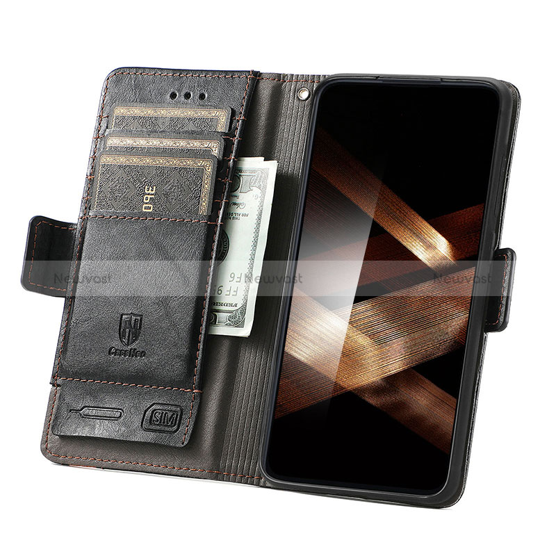 Leather Case Stands Flip Cover Holder S02D for Huawei Honor X8b