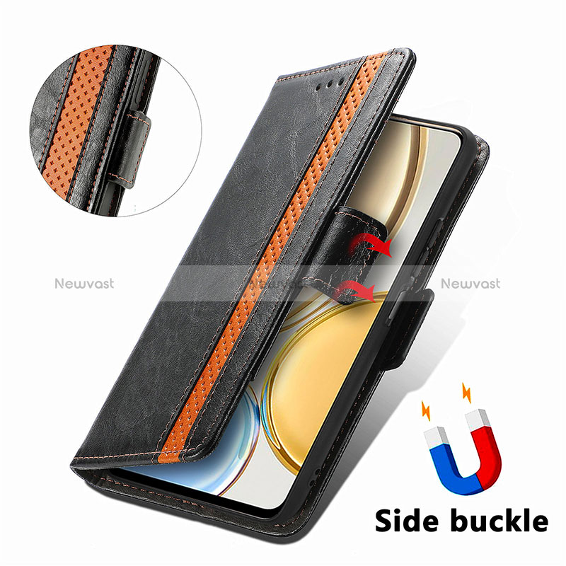 Leather Case Stands Flip Cover Holder S02D for Huawei Honor X9 5G