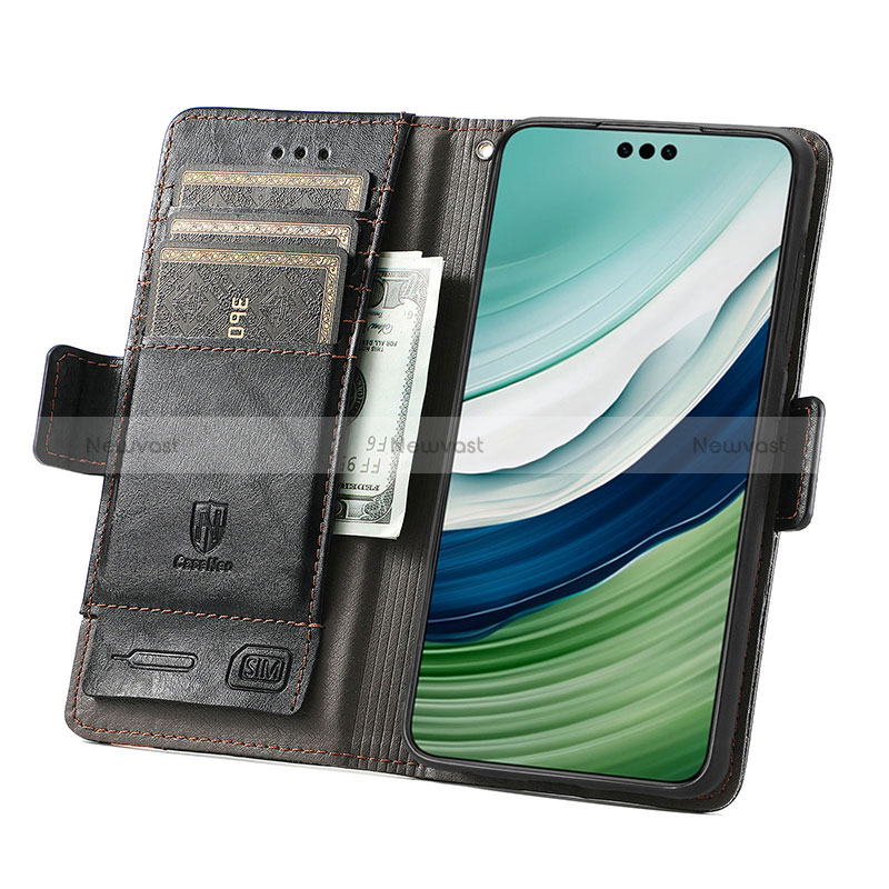 Leather Case Stands Flip Cover Holder S02D for Huawei Mate 60 Pro