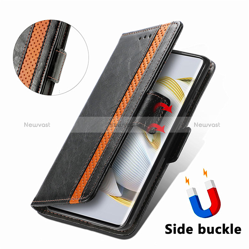 Leather Case Stands Flip Cover Holder S02D for Huawei Nova 10 Pro