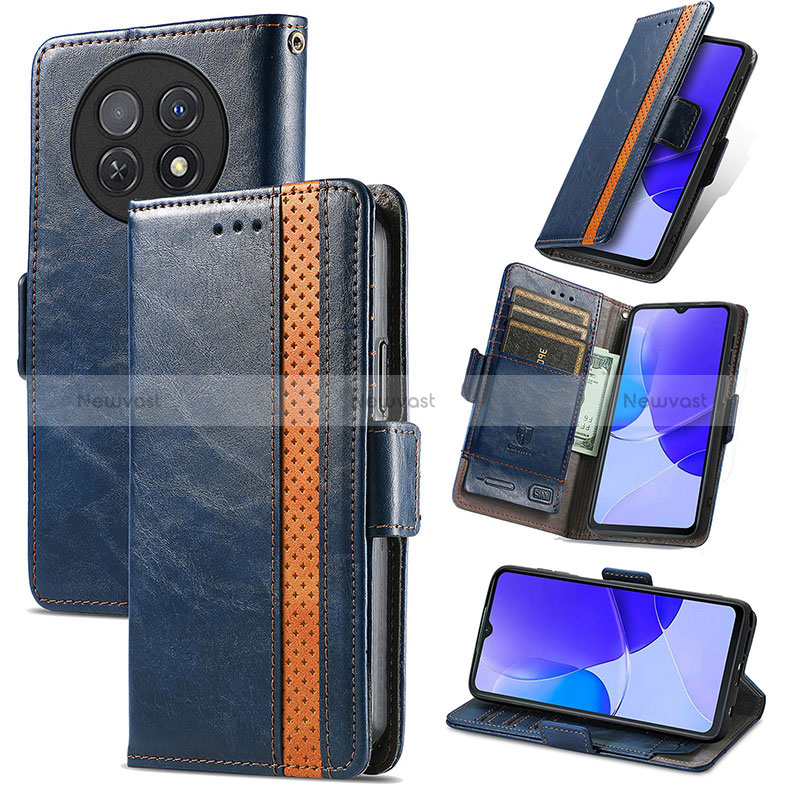 Leather Case Stands Flip Cover Holder S02D for Huawei Nova Y91