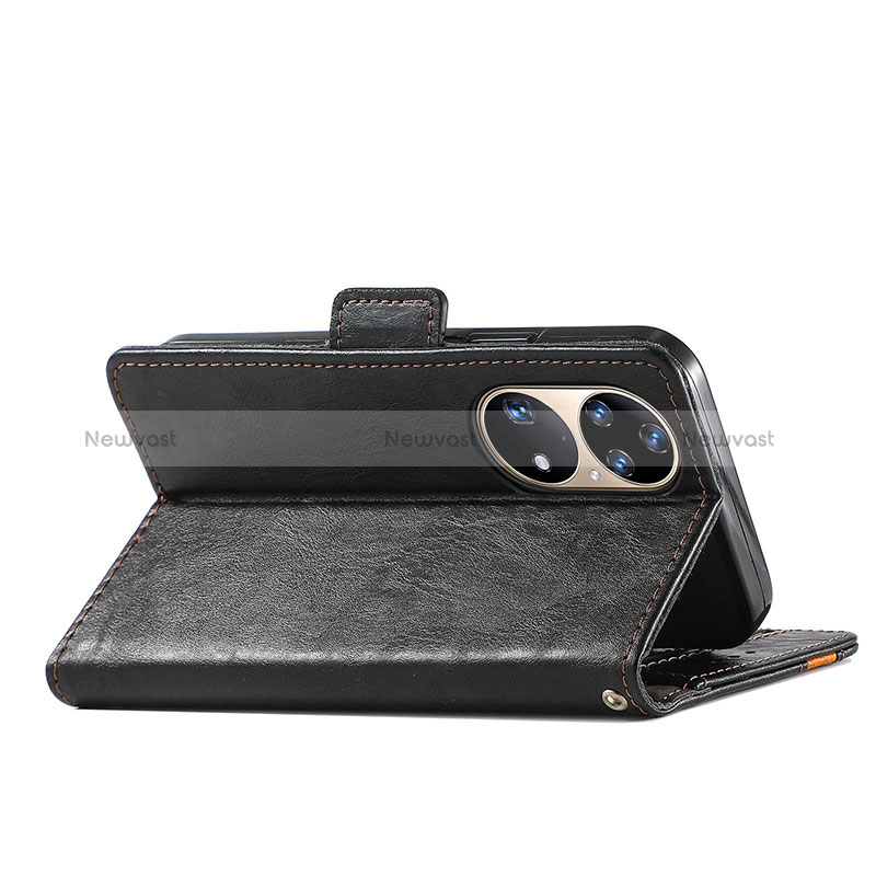 Leather Case Stands Flip Cover Holder S02D for Huawei P50