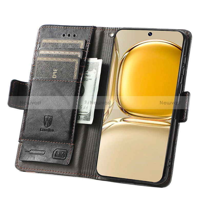 Leather Case Stands Flip Cover Holder S02D for Huawei P50