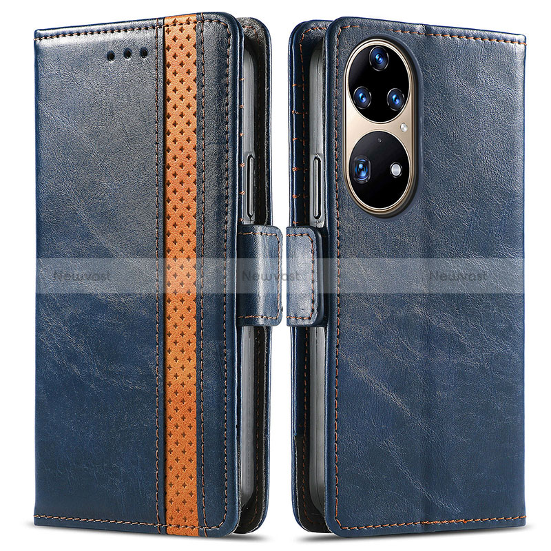 Leather Case Stands Flip Cover Holder S02D for Huawei P50 Pro